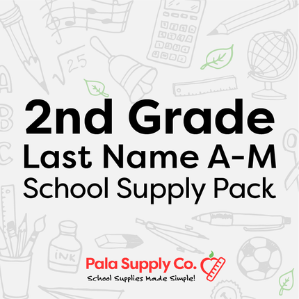 2nd Grade LAST NAME A-M School Supply Pack - Oak Ridge ES
