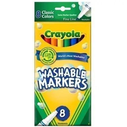 markers thin washable 8 count crayola