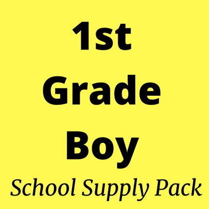 1st grade boy school supply pack