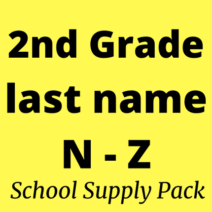 2nd Grade N-Z School Supply Pack - Barton Hills Elementary