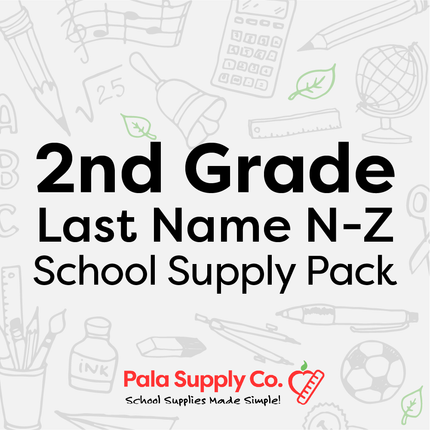 2nd Grade LAST NAME N-Z School Supply Pack - Oak Ridge ES