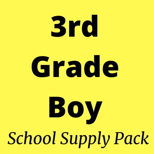 3rd Grade BOY School Supply Pack Sour Lake Elementary Pala Supply