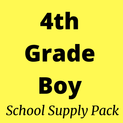 4th grade boy school supply pack