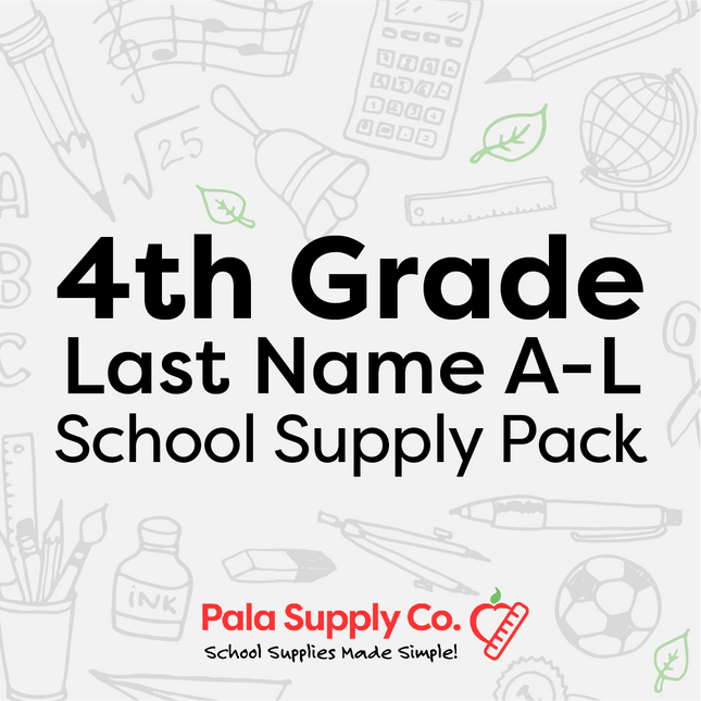 4th Grade LAST NAME A-L School Supply Pack - Oak Ridge ES