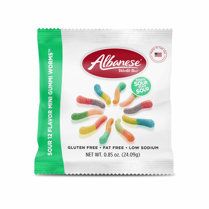 Albanese Sweet & Sour Gummi Fundraiser Pack - 1 Case (4 Bags of 60 Pouches)