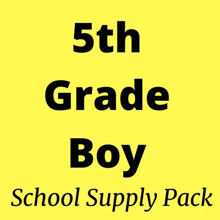 5th grade boy school supply pack