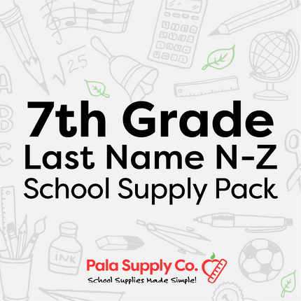 7th Grade N-Z School Supply Pack - Weimar Junior High