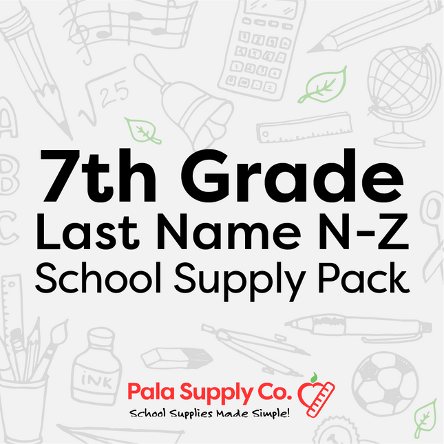 7th Grade N-Z School Supply Pack - Weimar Junior High
