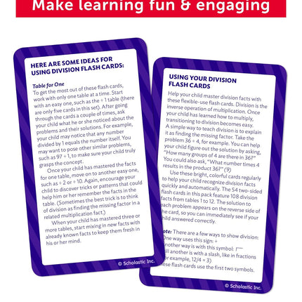 Scholastic Flash Cards: Division