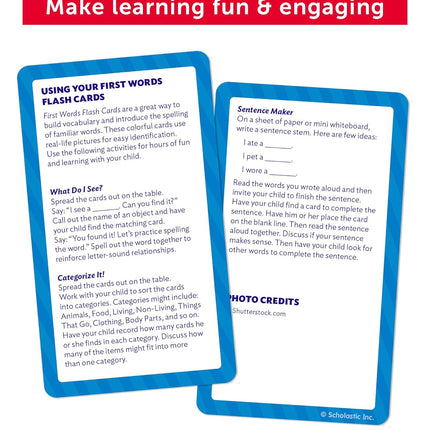 Scholastic Flash Cards: First Words