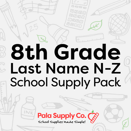 8th Grade N-Z School Supply Pack - Weimar Junior High