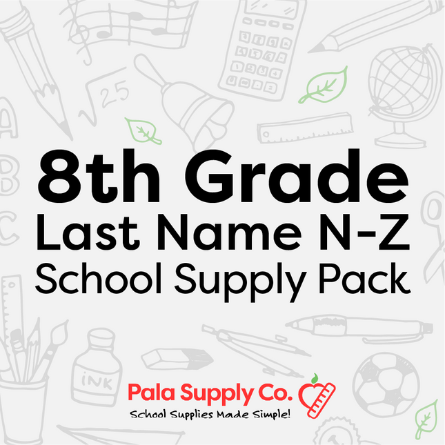 8th Grade N-Z School Supply Pack - Weimar Junior High