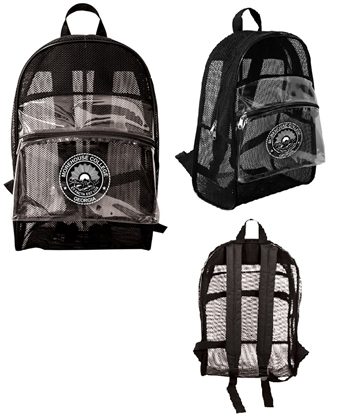 Mesh Clear Backpack All See Through 17"