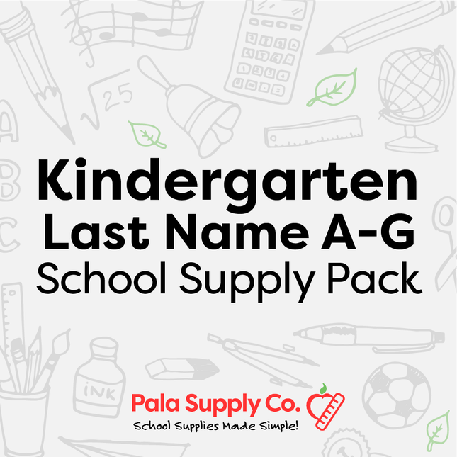Kindergarten A-G School Supply Pack - Hemlock Creek ES