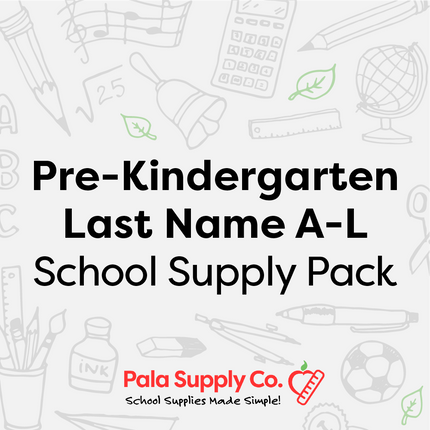 Pre-Kindergarten LAST NAME A-L School Supply Pack - Oak Ridge ES
