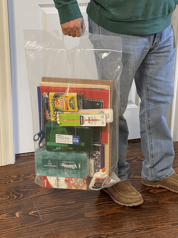 Wholesale 60 Piece School Supply Kit w Dry Erase Board - 12 kits/case —