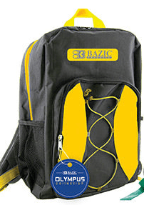 bungee olympus student backpack yellow 17 inch