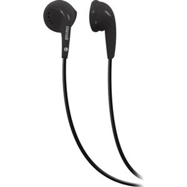 Earbuds, stereo, with soft touch rubber cord