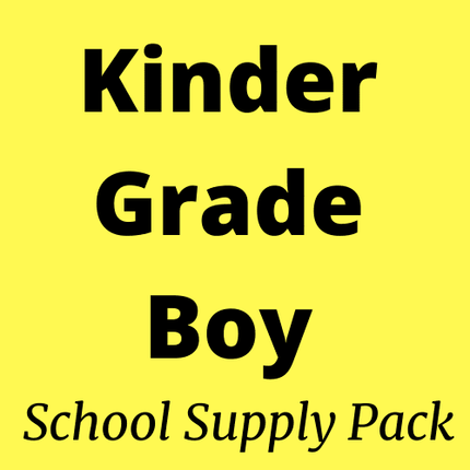 kindergarten boy school supply pack