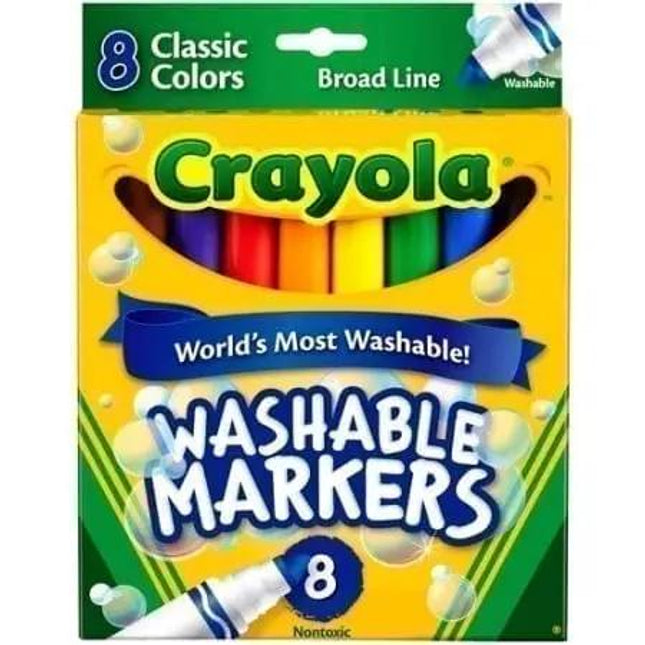 markers, washable, crayola 8 count