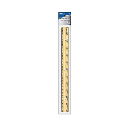 Ruler, wooden, 12 inch, inches and centimeter