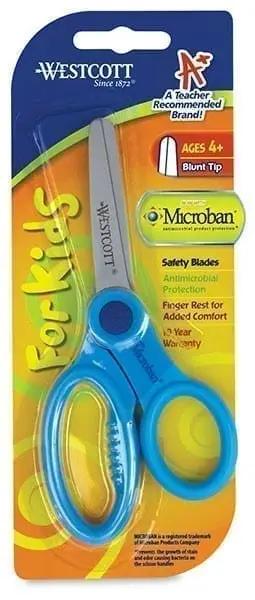 Westcott Kids Scissors with Antimicrobial Protection, 5 Blunt, 12-Pack