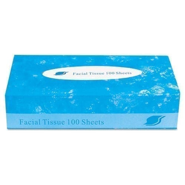 Tissue facial, flat box, 2-ply, 100 ct