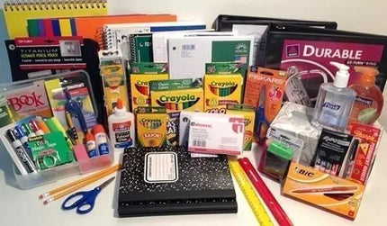 school supplies representation