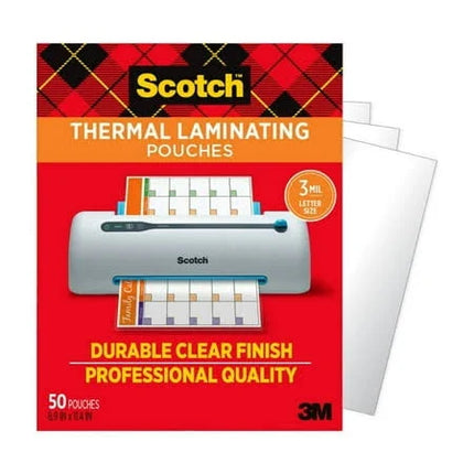Thermal Laminating Pouches, 50 Pack, Letter Size, 3 Mil