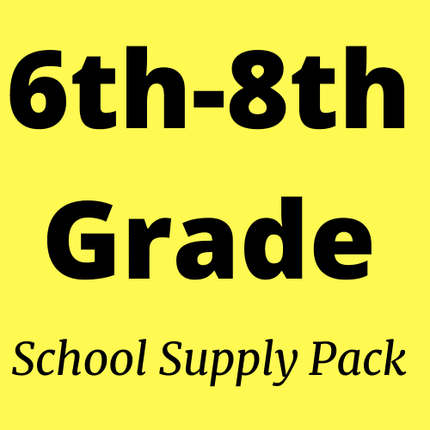 6th-8th grade school supply pack