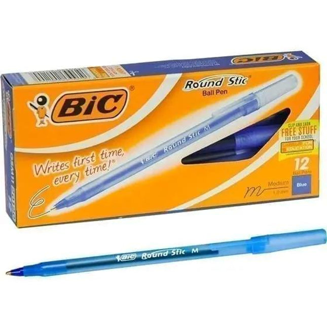 Pen, blue round bic