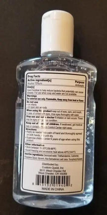 Hand Sanitizer 8 ounce bottle antibacterial flip top cap kills germs